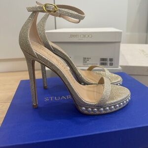 Stuart Weitzman Nudist Disco Pearl Heels
